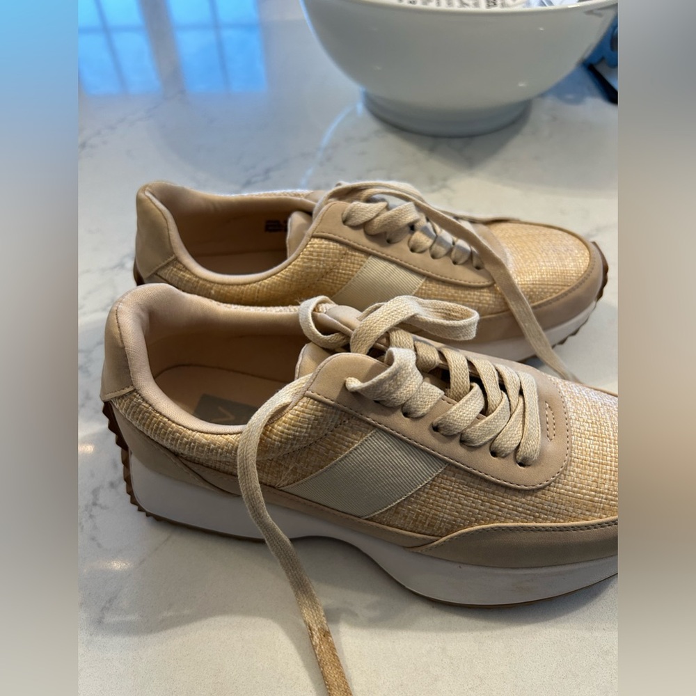 Dolce Vita Beige and White Women's Sneakers